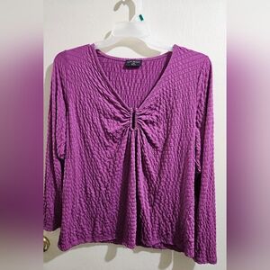 Lane Bryant Fuschia Long Sleeve Top Size 18/20